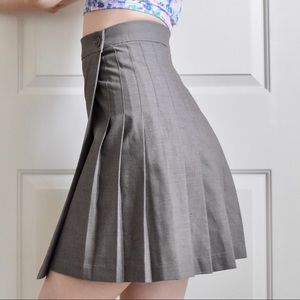 American Apparel Pleated Wrap Skirt High Waist xs